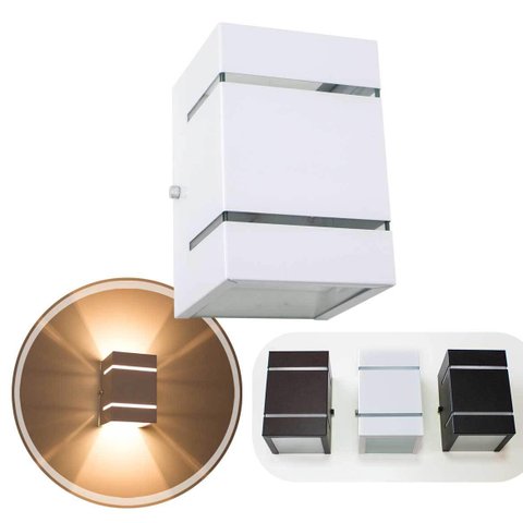 Arandela Alumínio 2 focos frisos externa interna ST327