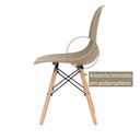 Ver imagem 3 de Conjunto 4 Cadeiras Eiffel Pés Madeira Maciça Urban Wood Elomio Bege