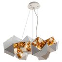 Ver imagem 1 de Pendente Starlux Branco e Ouro para 8 Lâmpadas E14 St1846