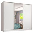 Ver imagem 2 de Guarda-Roupa Infantil Madesa Logan 100% MDF 3 Portas de Correr com Espelho Branco Cor:Branco