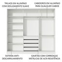 Ver imagem 5 de Guarda-Roupa Infantil Madesa Logan 100% MDF 3 Portas de Correr com Espelho Branco Cor:Branco