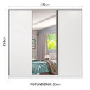 Ver imagem 3 de Guarda-Roupa Infantil Madesa Logan 100% MDF 3 Portas de Correr com Espelho Branco Cor:Branco