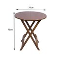 Ver imagem 3 de Kit 20 Jogos De Mesa Dobravel Com 4 Cadeiras Tampo Redondo 70X70 Imbuia - Marrom