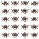 Ver imagem 1 de Kit 20 Jogos De Mesa Dobravel Com 4 Cadeiras Tampo Redondo 70X70 Imbuia - Marrom
