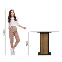 Ver imagem 4 de Mesa de Jantar Redonda Madesa 5324 com Tampo de Vidro Preto/Rustic