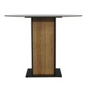 Ver imagem 2 de Mesa de Jantar Redonda Madesa 5324 com Tampo de Vidro Preto/Rustic