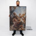 Ver imagem 2 de Quadro Decorativo em Canvas Pintura Renascentista TaColado Moldura Flutuante 4,5cm Freijó 120 x 80cm