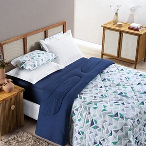 Edredom King Size Kristen 100% Algodao Dupla Face Estampa Exclusiva Luxo