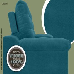 Sofá 4 Lugares Net Confort Assento Retrátil e Reclinável Turquesa 2,20M (L) - 7