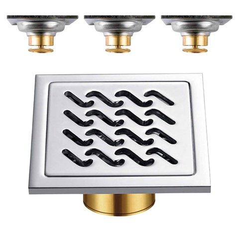 Ralo 10x10 Inox Banheiro Kit 3 Uni Anti Odor Anti Inseto Higienico Cozinha Lavanderia Quintal Seguro