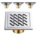 Ver imagem 1 de Ralo 10x10 Inox Banheiro Kit 3 Uni Anti Odor Anti Inseto Higienico Cozinha Lavanderia Quintal Seguro