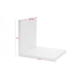 Prateleira L Decorativa Branca Em Mdf 20x20 Cm Kit 2 Peças - 5