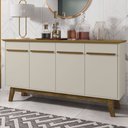 Ver imagem 1 de Balcão Buffet 4 Portas Régis Cinamomo/off White - Pnr Móveis
