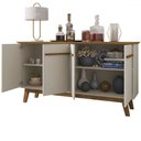 Ver imagem 3 de Balcão Buffet 4 Portas Régis Cinamomo/off White - Pnr Móveis