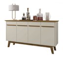 Ver imagem 2 de Balcão Buffet 4 Portas Régis Cinamomo/off White - Pnr Móveis