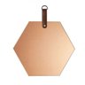 Espelho em Vidro Cobre com Alça Hexagonal - 1