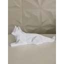 Ver imagem 2 de Gato deitado low poly Branco