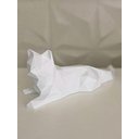 Ver imagem 1 de Gato deitado low poly Branco