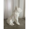 Bulldog Francês low poly impressão 3D Branco - 2