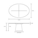 Ver imagem 4 de Mesa de Jantar Cone Oval 137x90cm Laca Branca