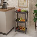 Ver imagem 3 de Estante Geo Multiuso Organizador Compacto 3 Prateleiras 76cm - Cinza