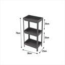 Ver imagem 2 de Estante Geo Multiuso Organizador Compacto 3 Prateleiras 76cm - Cinza