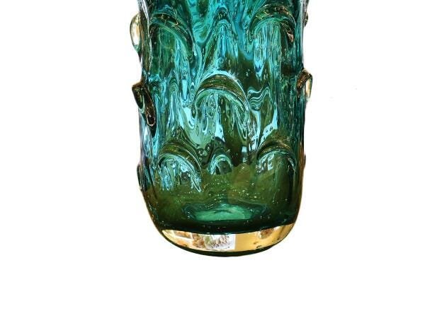 Vaso De Vidro Murano Azul Tiffany - 2