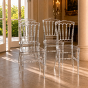 Ver imagem 2 de Kit 4 Cadeiras Royal Transparente em Policarbonato para Sala de Jantar e Eventos