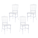 Ver imagem 1 de Kit 4 Cadeiras Royal Transparente em Policarbonato para Sala de Jantar e Eventos