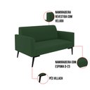 Ver imagem 4 de Sofá Namoradeira Pés Villach Marisa Veludo Verde D03 - D'Rossi