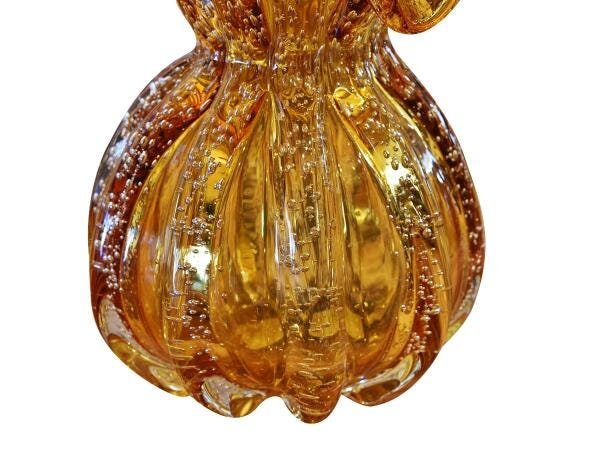 Vaso De Vidro Murano Ambar 13x17cm - 2