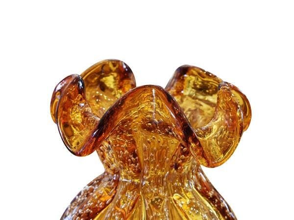Vaso De Vidro Murano Ambar 13x17cm - 3