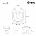 Ver imagem 3 de Assento Sanitário Poliéster Iris Branco para vaso Onix