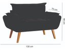 Ver imagem 2 de Namoradeira Chesterfield Luxo Opala Suede Azul Marinho
