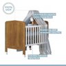 Berço Mini Cama Allegra Tigus Baby  Cor:branco/ipê - 4