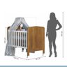 Berço Mini Cama Allegra Tigus Baby  Cor:branco/ipê - 2