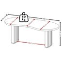 Ver imagem 3 de Mesa Escritorio Tampo Tamburato Organica 200x90 cm Nogal Preto Artany