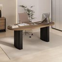Ver mais imagens de Mesa Escritorio Tampo Tamburato Organica 200x90 cm Nogal Preto Artany
