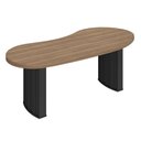 Ver imagem 1 de Mesa Escritorio Tampo Tamburato Organica 200x90 cm Nogal Preto Artany