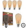 Kit 5 Lâmpada Led RETRÔ Pera ST64 E27 2W AMBAR 2200K Bivolt - 1