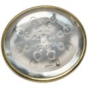 Ver imagem 1 de Grelha Redonda Cromado com Caixilho Dourado 15x15 - 923acs Moldenox 923-acs