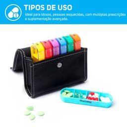 Organizador de Remédios Semanal Com Case - 2
