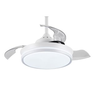 Ventilador de Teto Retrátil Led Breeze Home Plafon Branco Luz Lateral 30w