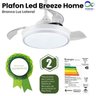 Ventilador de Teto Retrátil Led Breeze Home Plafon Branco Luz Lateral 30w - 3