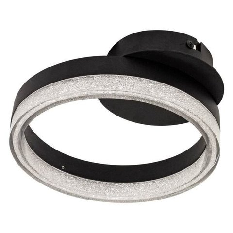 Plafon / Arandela Emily Preto Anel LED Integrado 12W Ø20cm St1735
