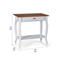 Ver imagem 5 de Bancada Aparador Mini Lavabo 1 Gaveta Pés Luiz Xv Dália 3062 Linz Móveis - Off White/imbuia Glazer