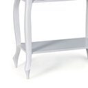 Ver imagem 3 de Bancada Aparador Mini Lavabo 1 Gaveta Pés Luiz Xv Dália 3062 Linz Móveis - Off White/imbuia Glazer