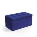 Ver imagem 1 de Calçadeira Baú Ursa 90 para Cama de Solteiro A-019 Couro Azul Aradecor