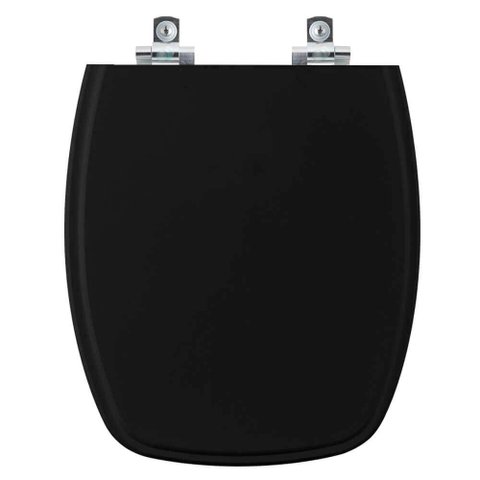 Assento Sanitário Soft Close Viseu Preto para Vaso Luzarte