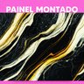 Papel de Parede Painel 3D Mármore Preto Branco Dourado 4M Revestimento Pedra Requinte Auto Colante - 3